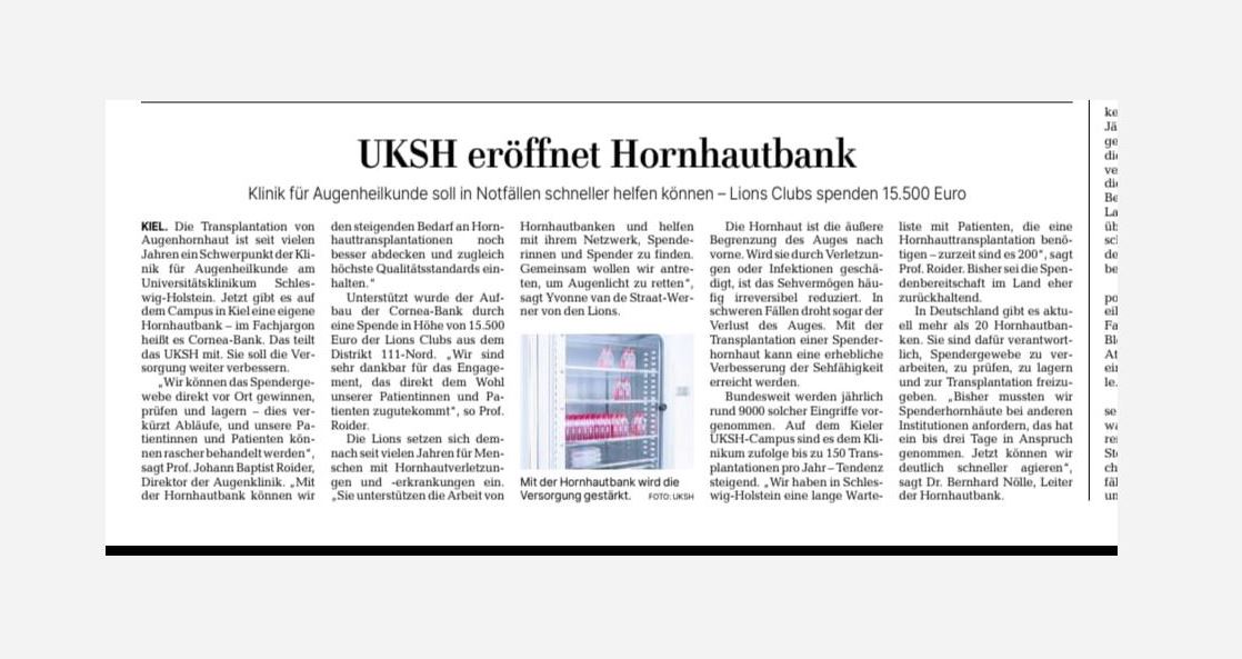 KielerNachrichten-Artikel-UKSH