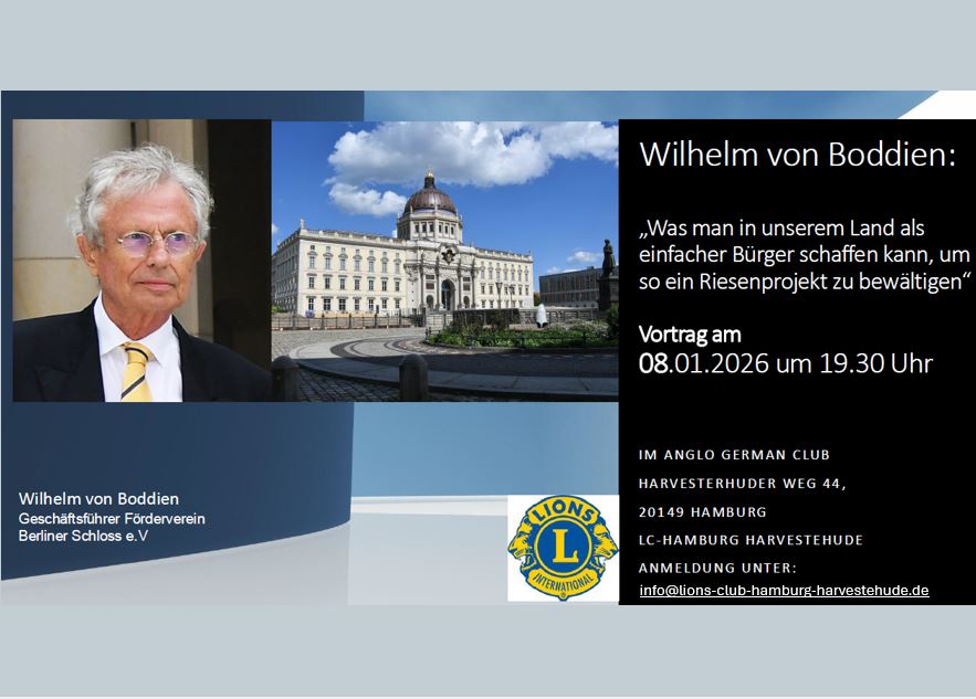 Einladung zum Vortrag von W. v. Boddien